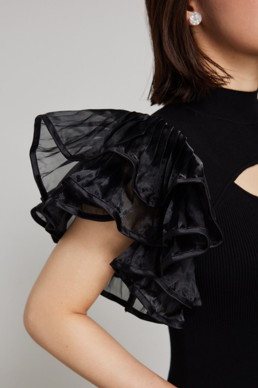 rienda「プリーツフレアSLV Knit OP」|ワンピース|