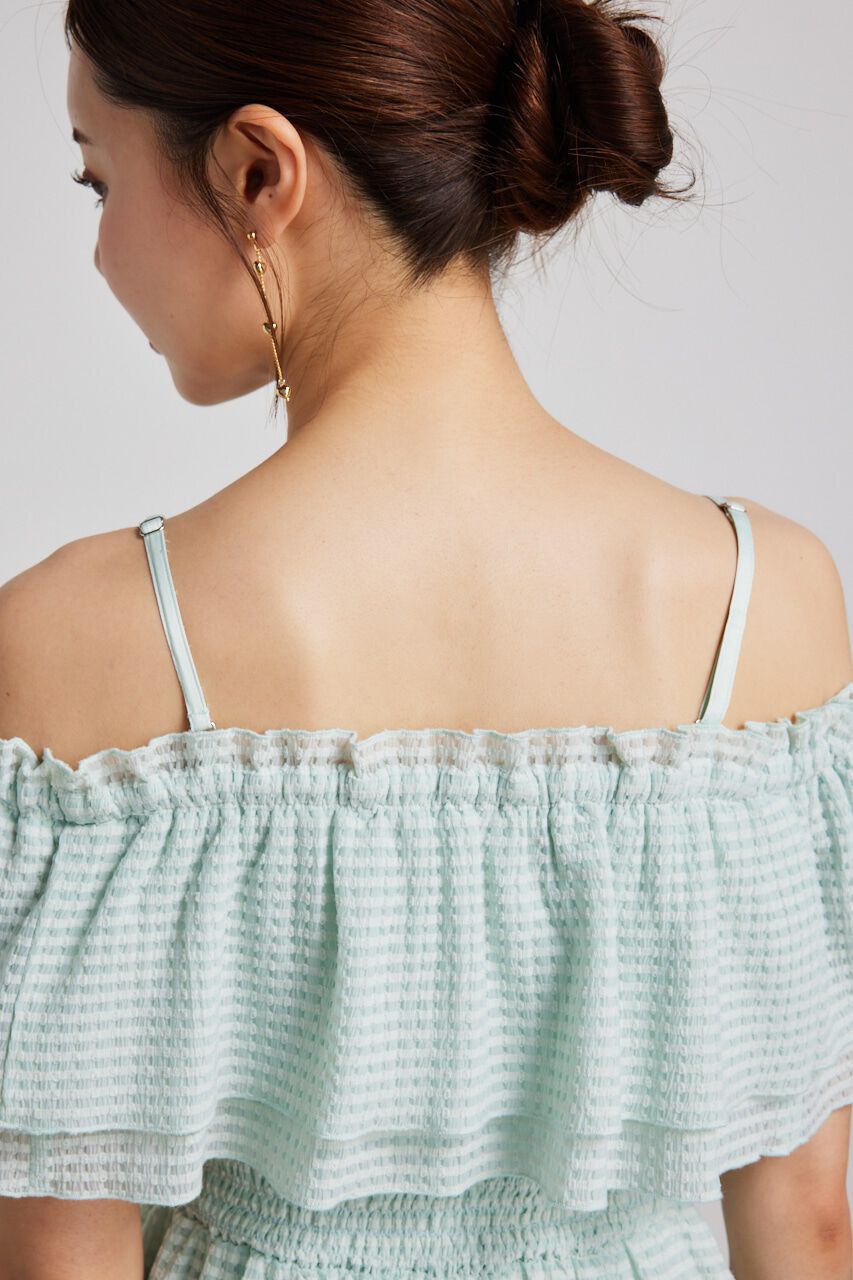 rienda「オフショルダーフリルフレアOP」|ワンピース|