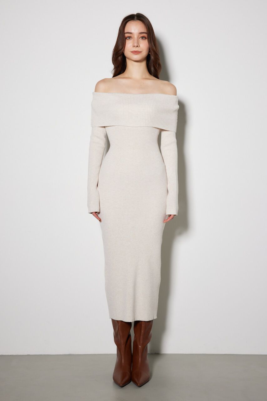 rienda「オフショルダータイトニットワンピース」|ワンピース|