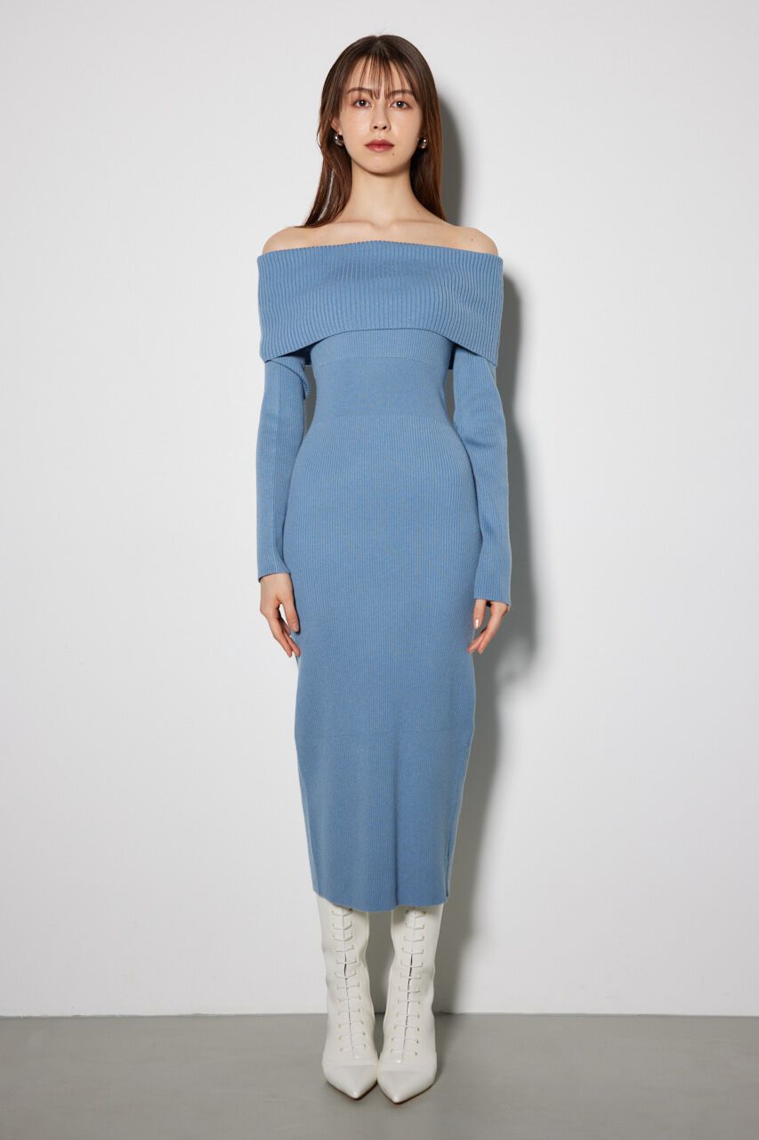 rienda「オフショルダータイトニットワンピース」|ワンピース|