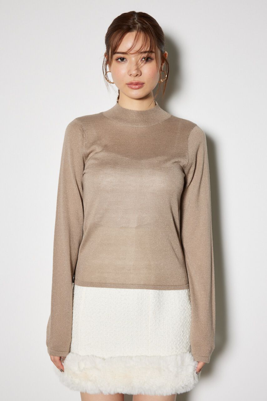 rienda「バックオープンボタンニットトップス」|ニット・セーター|