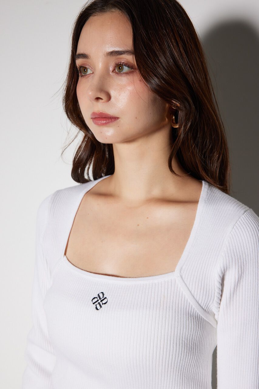 rienda「ボレロネックウォッシャブル ニットトップス」|ニット・セーター|