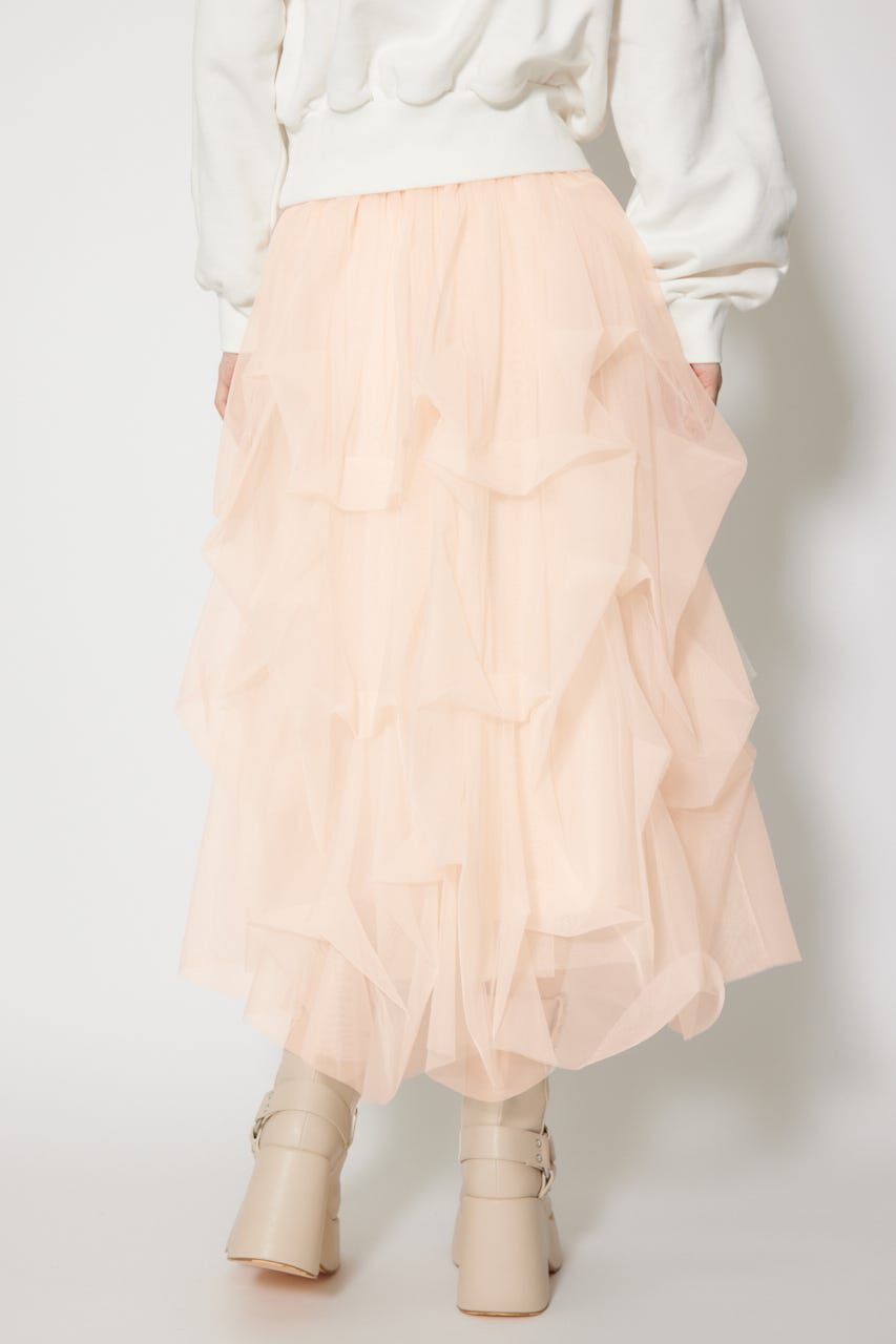 rienda「ランダムタックチュールスカート」|スカート|