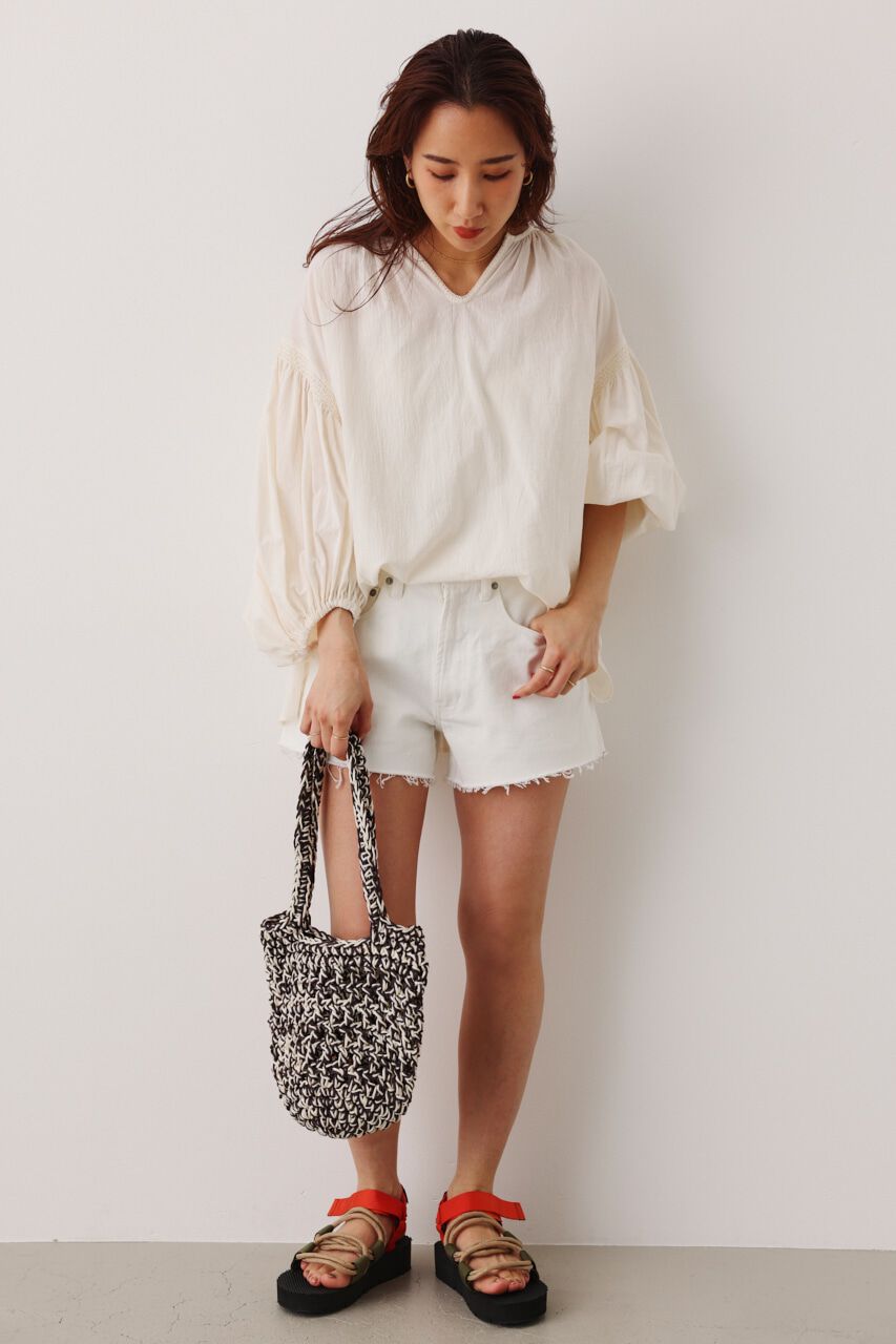 RODEO CROWNS「V／L デニムショートパンツ」|デニム|