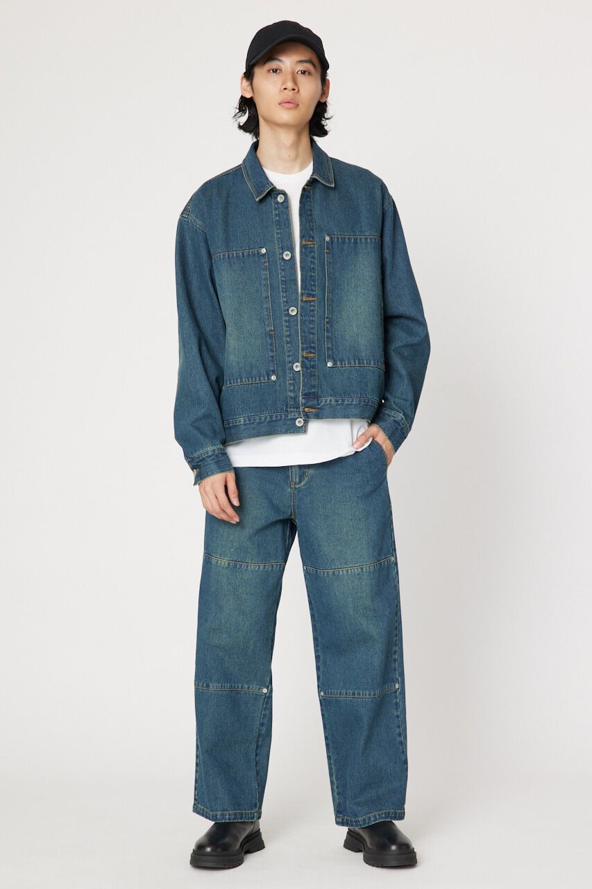 RODEO CROWNS「WORK DOUBLE KNEE パンツ」|デニム|