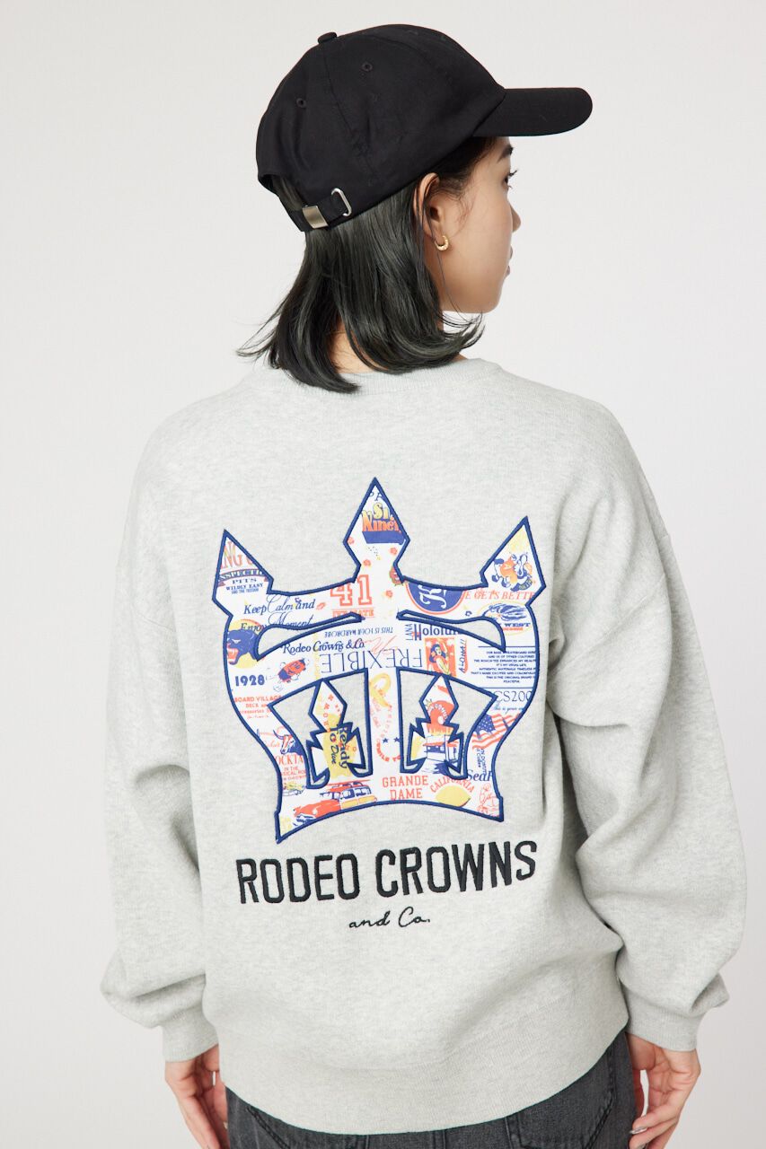 RODEO CROWNS「CROWN OG パッチニットトップス」|ニット・セーター|L/T.GRY1