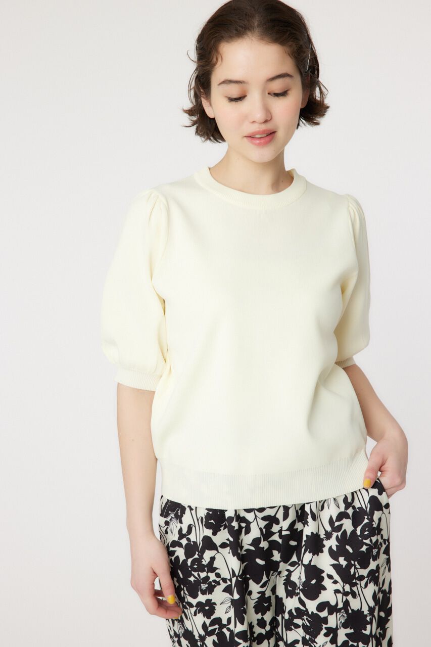 RODEO CROWNS「ショルダーパフニットトップス」|ニット・セーター|O/WHT1