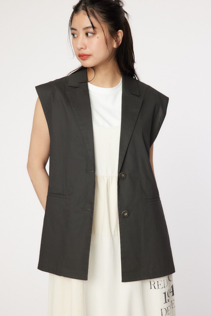 RODEO CROWNS「リラックステーラードベスト」|ダウンベスト・ベスト|C.GRY