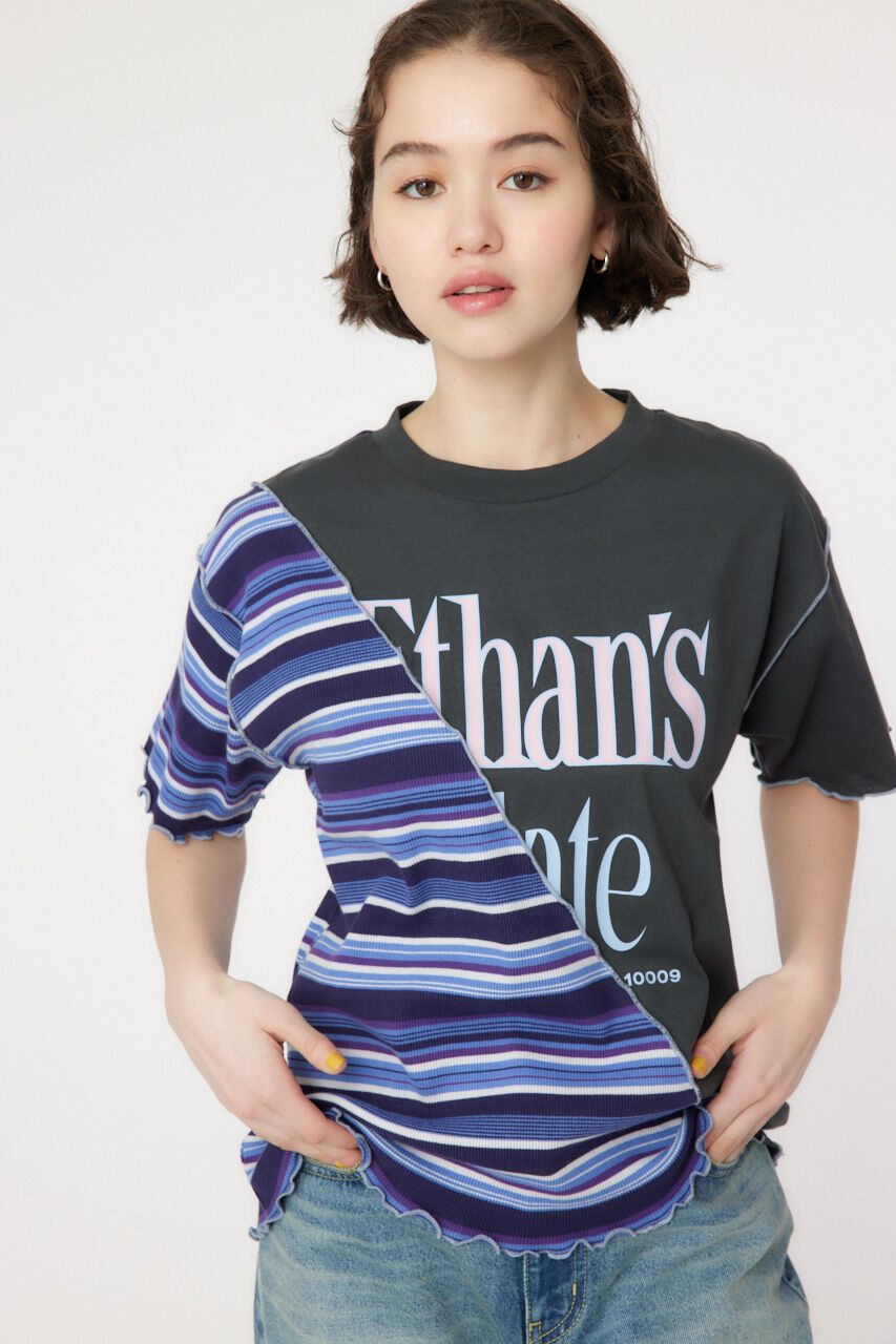 RODEO CROWNS「マルチボーダードッキングTシャツ」|Tシャツ・カットソー|