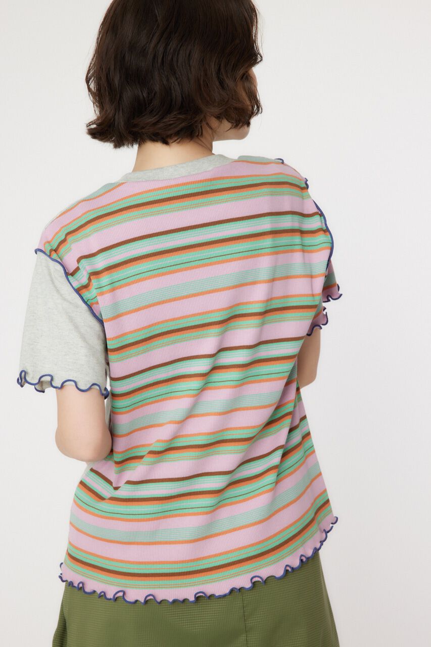 RODEO CROWNS「マルチボーダードッキングTシャツ」|Tシャツ・カットソー|