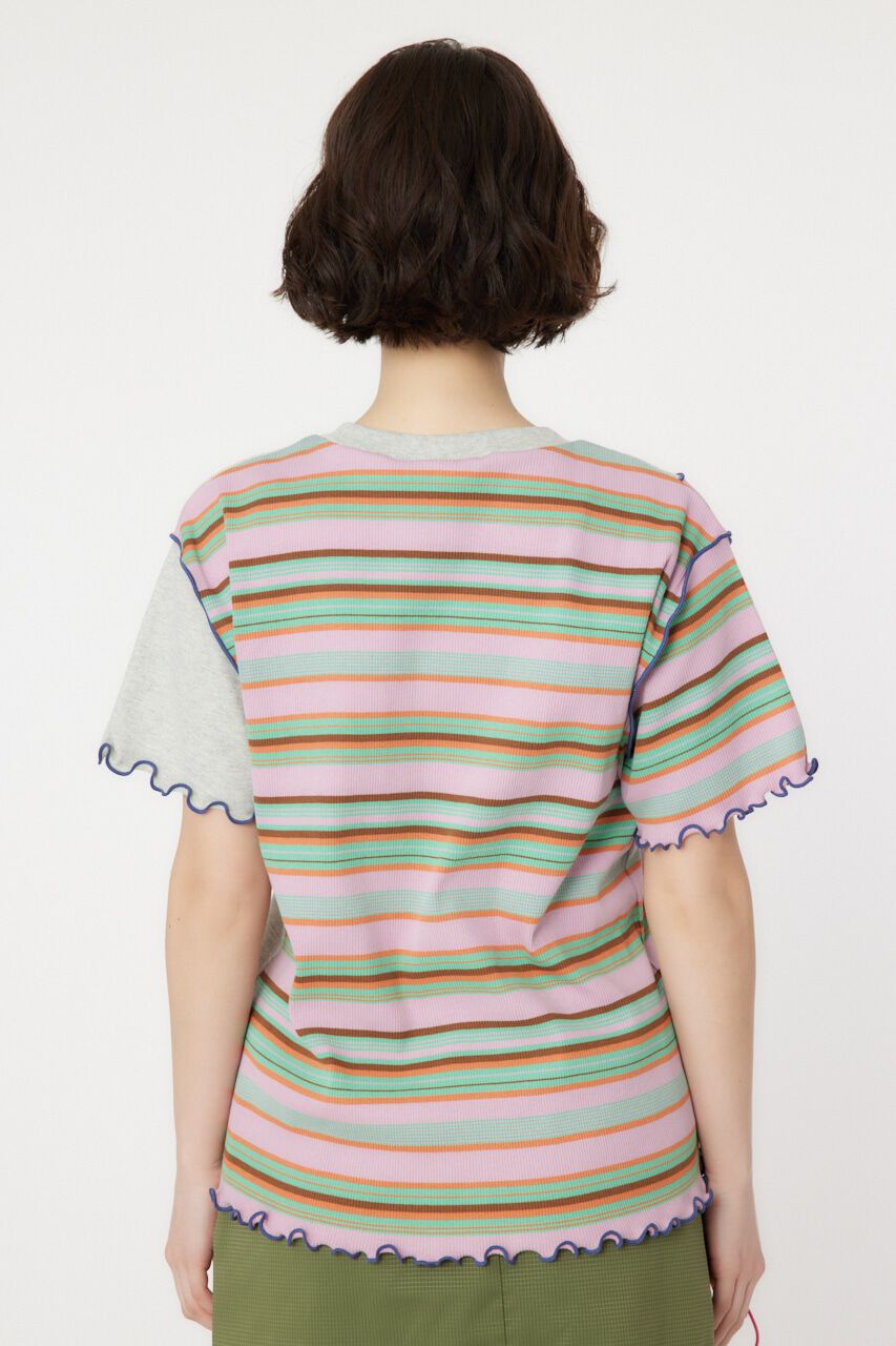 RODEO CROWNS「マルチボーダードッキングTシャツ」|Tシャツ・カットソー|