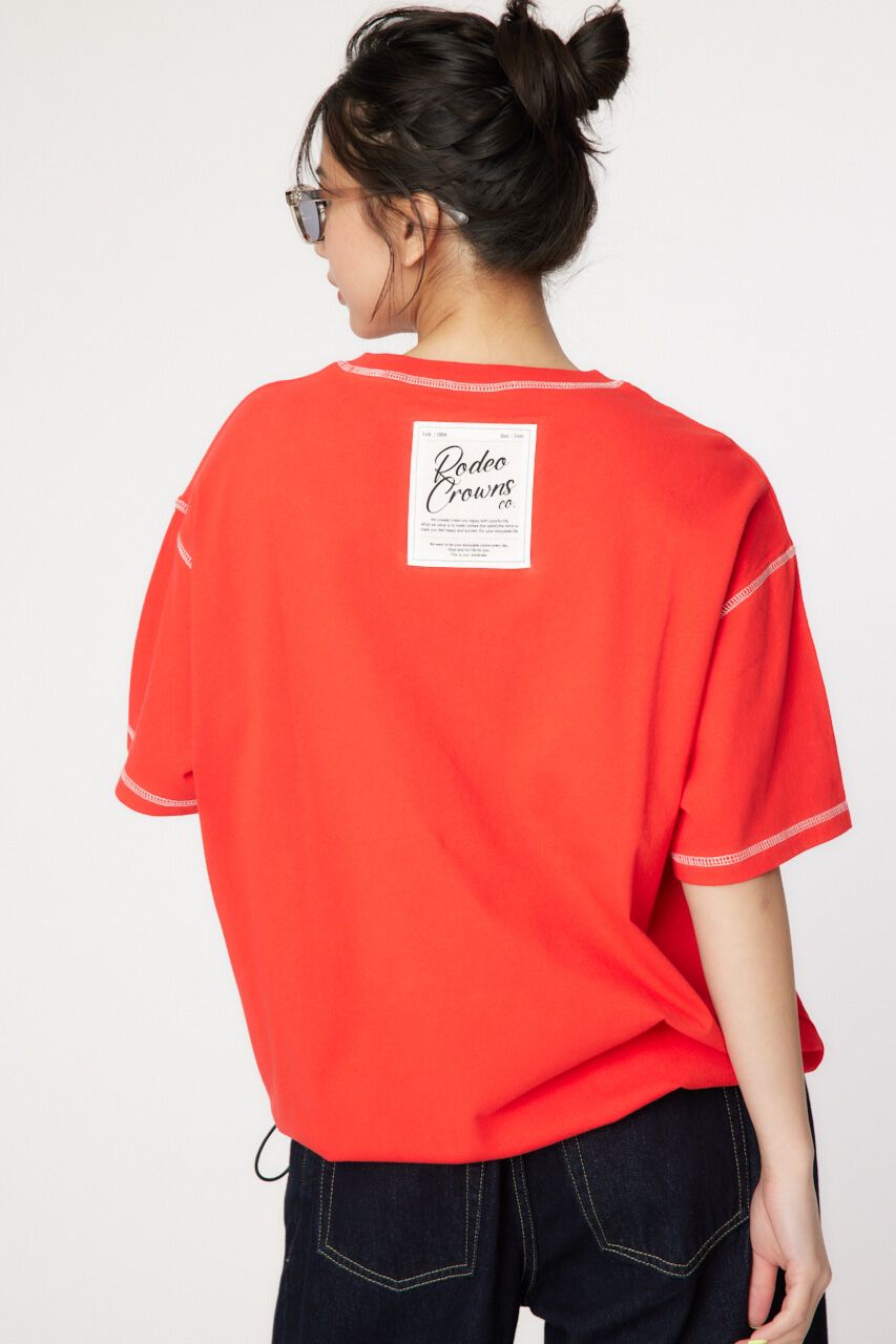RODEO CROWNS「ドロストビッグTシャツ」|Tシャツ・カットソー|RED