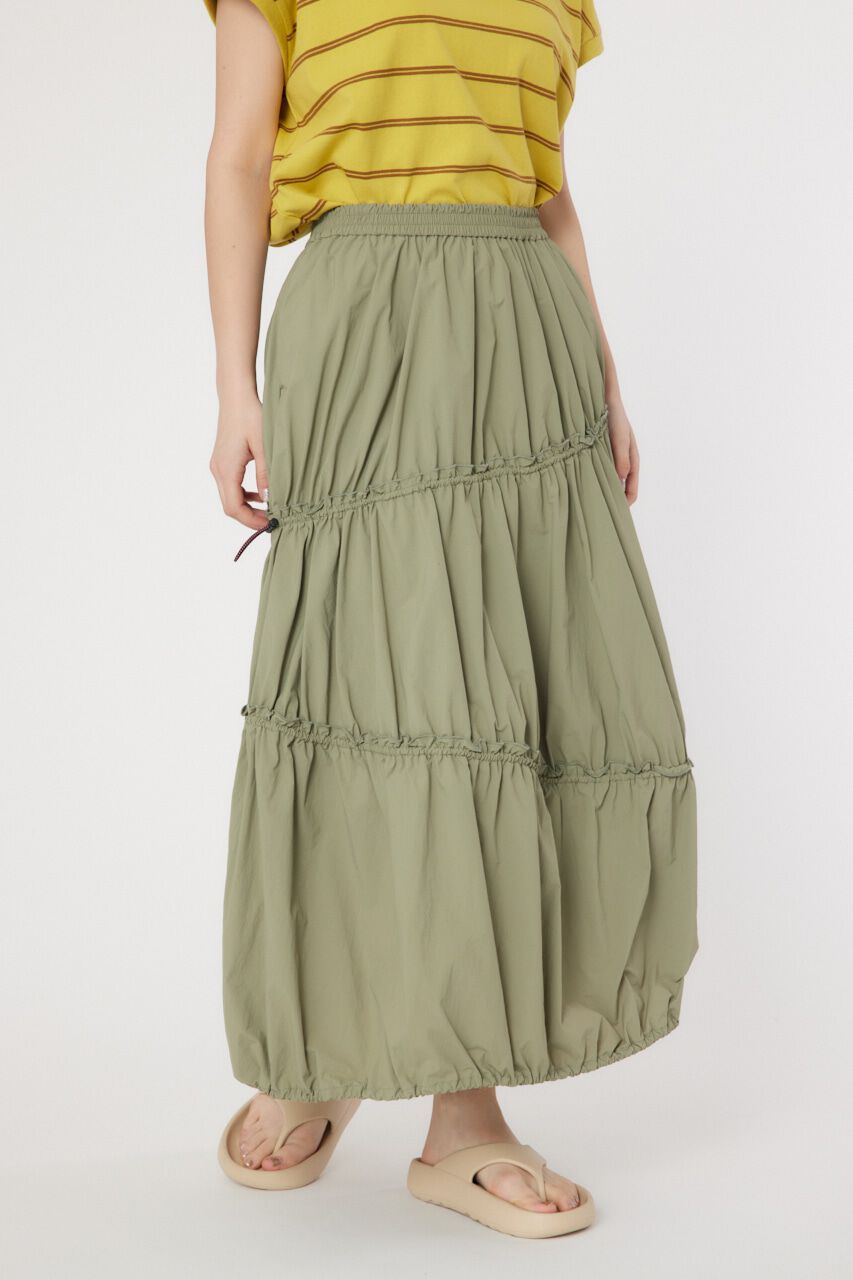 RODEO CROWNS「W/R スピンドル ティアードスカート」|スカート|KHA