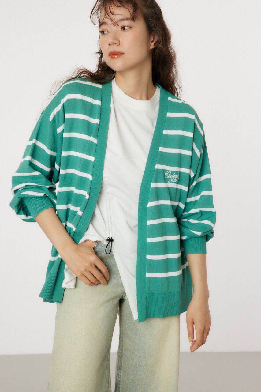 RODEO CROWNS「RCS LOGOニットトッパー」|カーディガン|柄GRN5