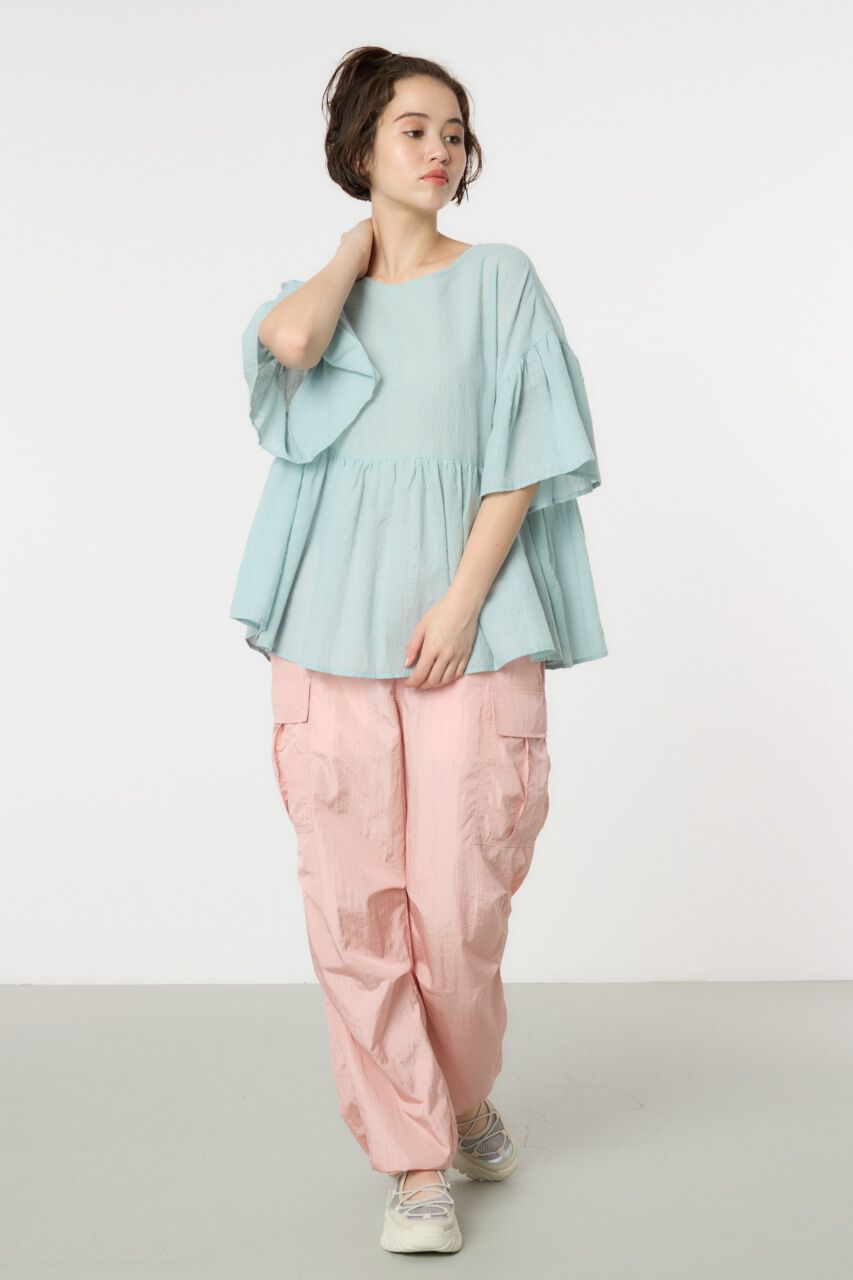 RODEO CROWNS「リネンライクフリルブラウス」|シャツ・ブラウス|