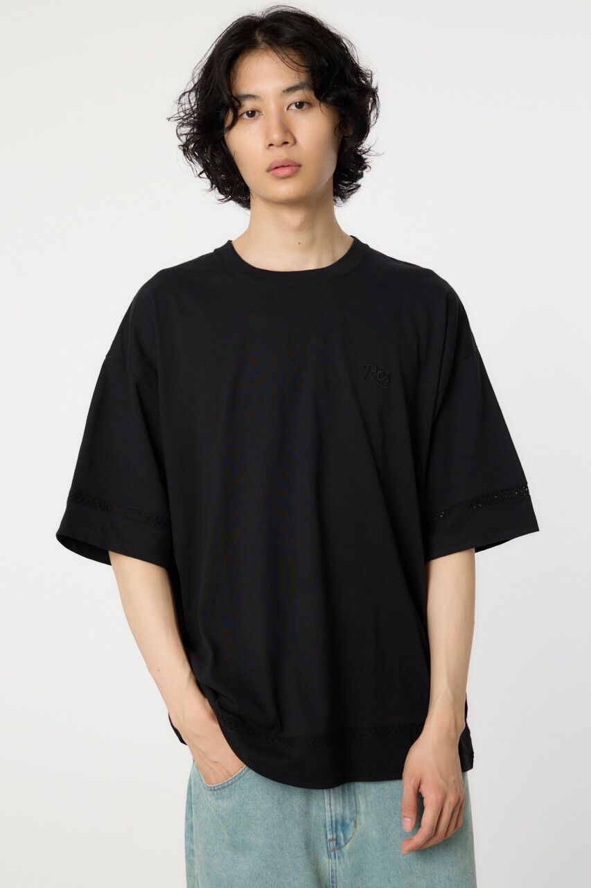 RODEO CROWNS「ハシゴレース Tシャツ」|Tシャツ・カットソー|BLK
