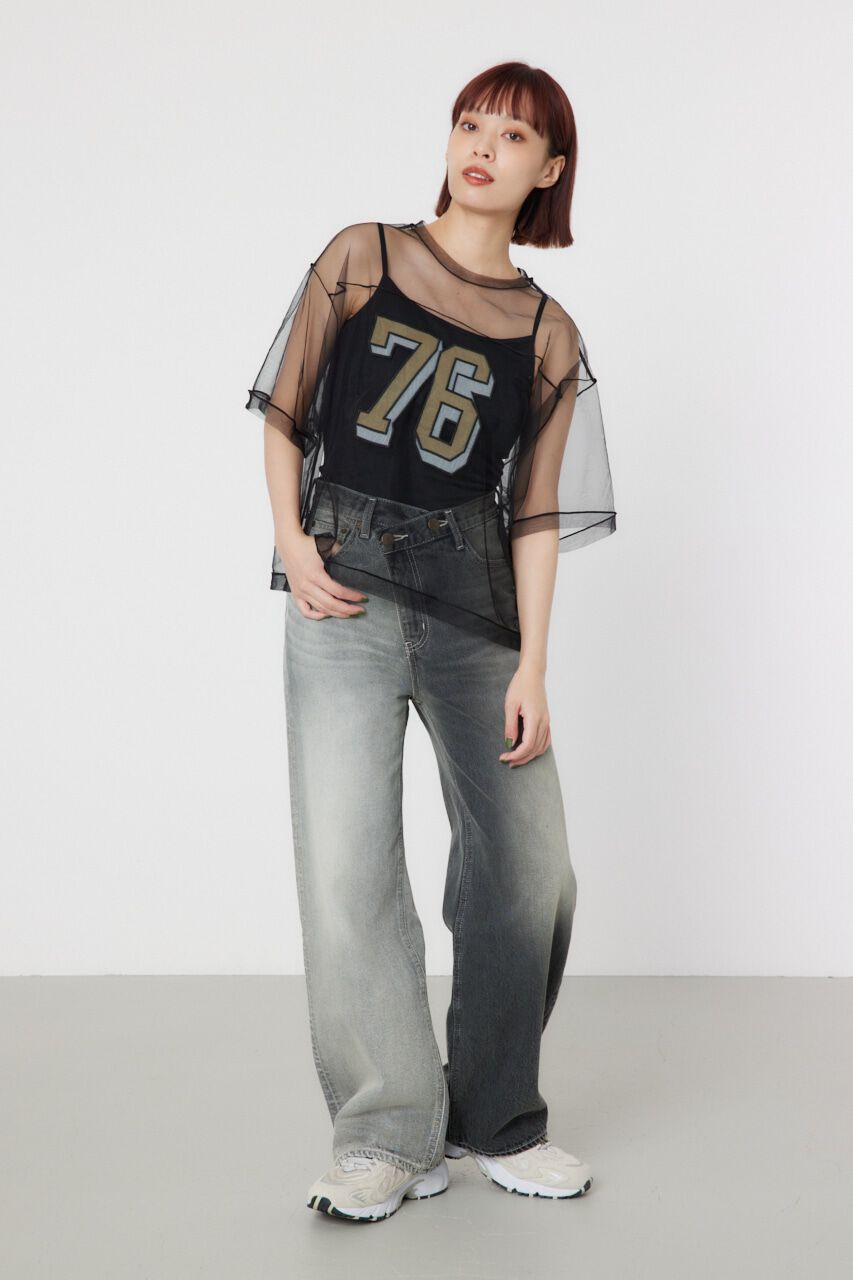 RODEO CROWNS「ミリタリーナンバリングシアートップス」|シャツ・ブラウス|