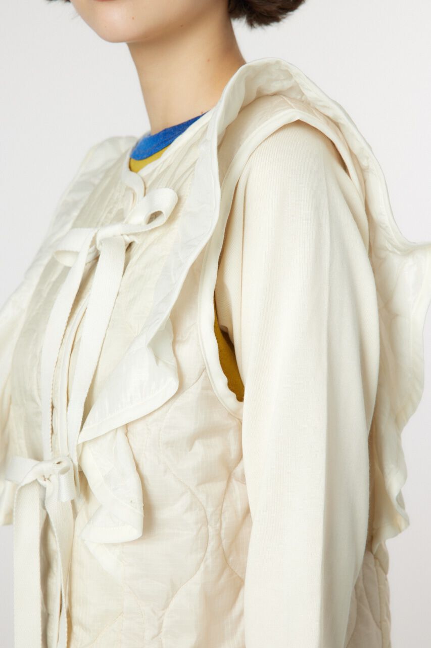 RODEO CROWNS「キルティングフリルベスト」|ダウンベスト・ベスト|