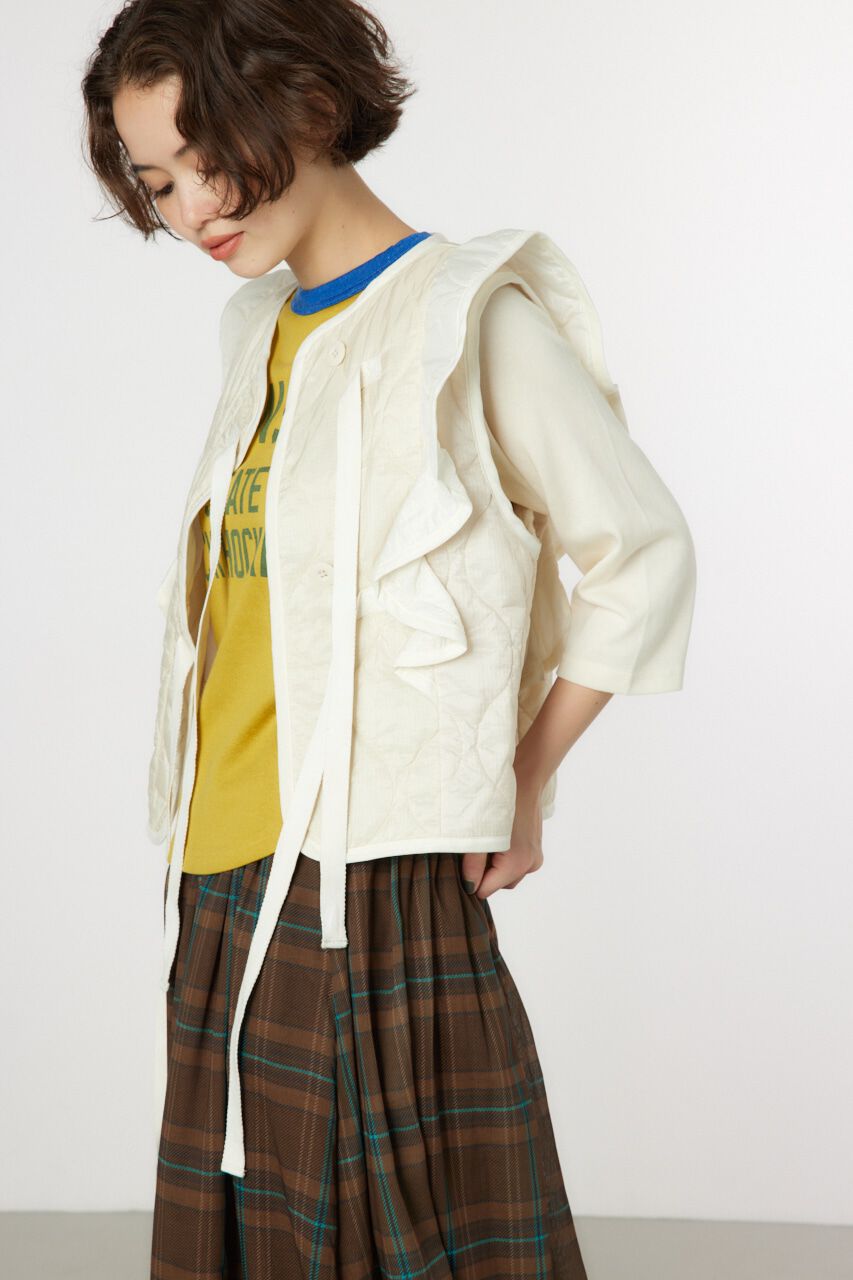 RODEO CROWNS「キルティングフリルベスト」|ダウンベスト・ベスト|