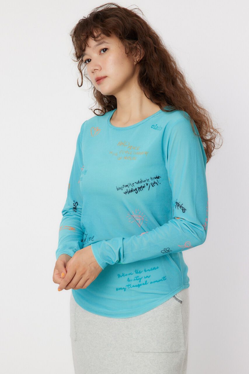 RODEO CROWNS「Brushedテキストシアートップス」|Tシャツ・カットソー|