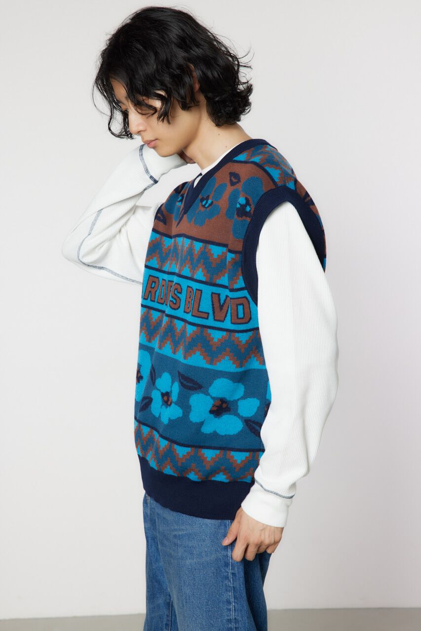 RODEO CROWNS「JQDニットベスト」|ニット・セーター|