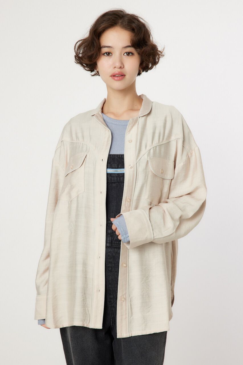 RODEO CROWNS「パイピングウエスタンシャツ」|シャツ・ブラウス|L/BEG1