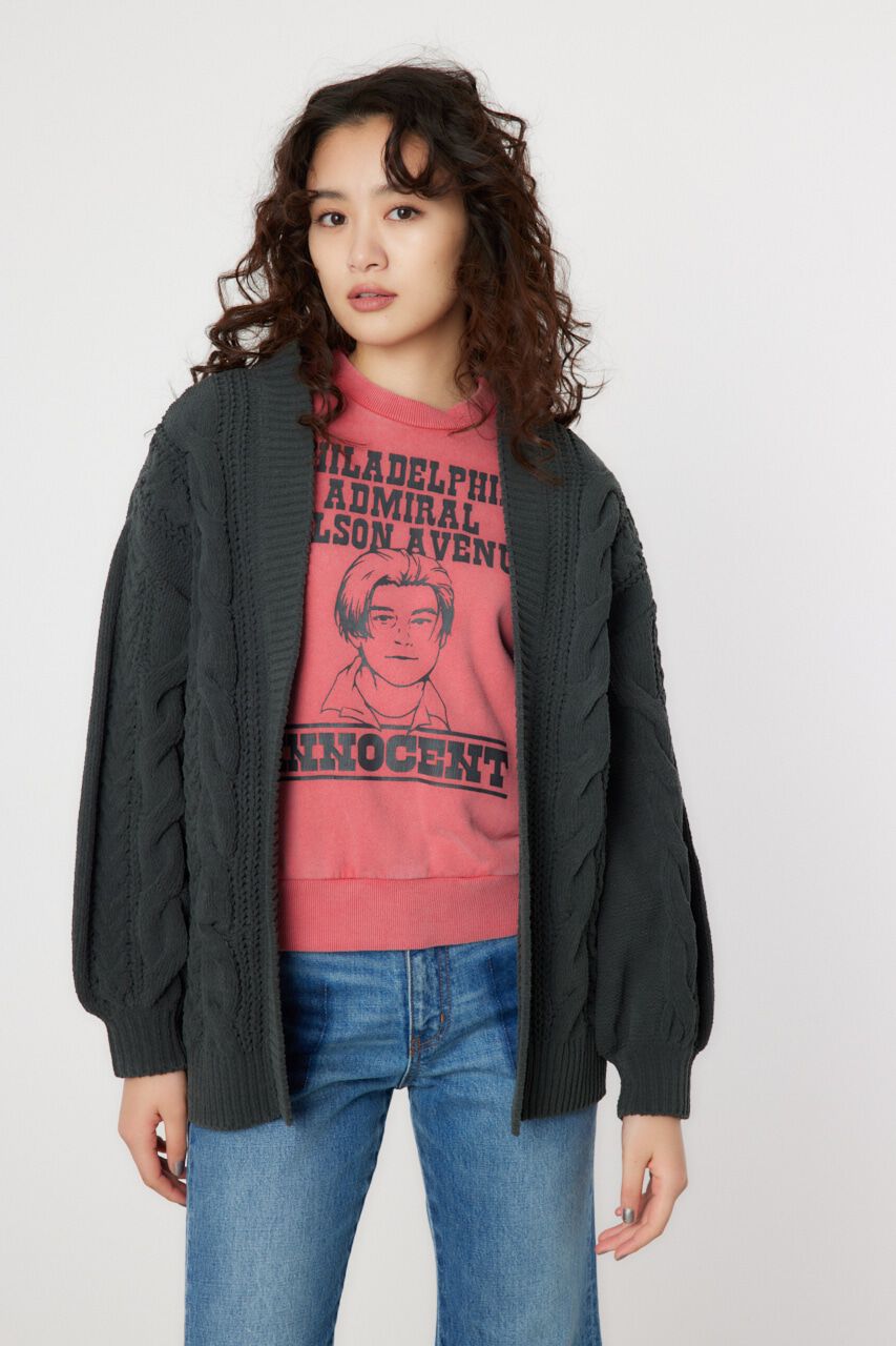 RODEO CROWNS「ロゴモールニットトッパー」|カーディガン|