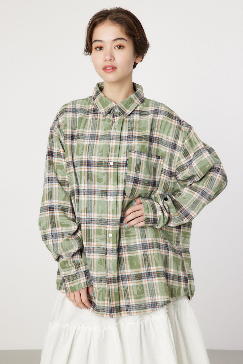 RODEO CROWNS「ヴィンテージチェックシャツ」|シャツ・ブラウス|柄GRN5