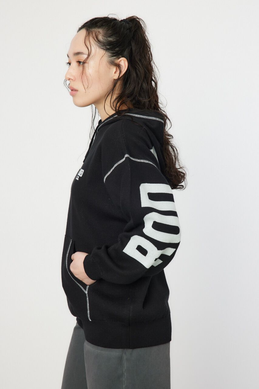 RODEO CROWNS「スウェットライクバックロゴニットフーディー」|ニット・セーター|