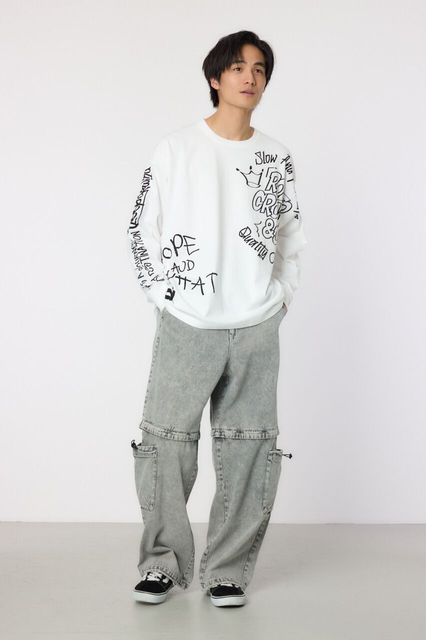 RODEO CROWNS「ランダムスケッチロングスリーブTシャツ」|Tシャツ・カットソー|