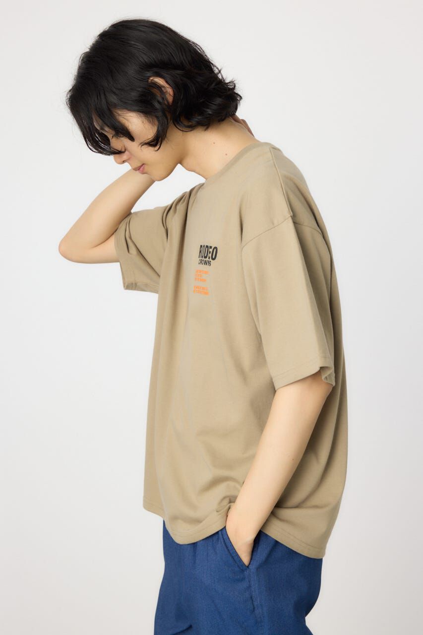 RODEO CROWNS「メンズOverlap デニムアップリケTシャツ」|Tシャツ・カットソー|