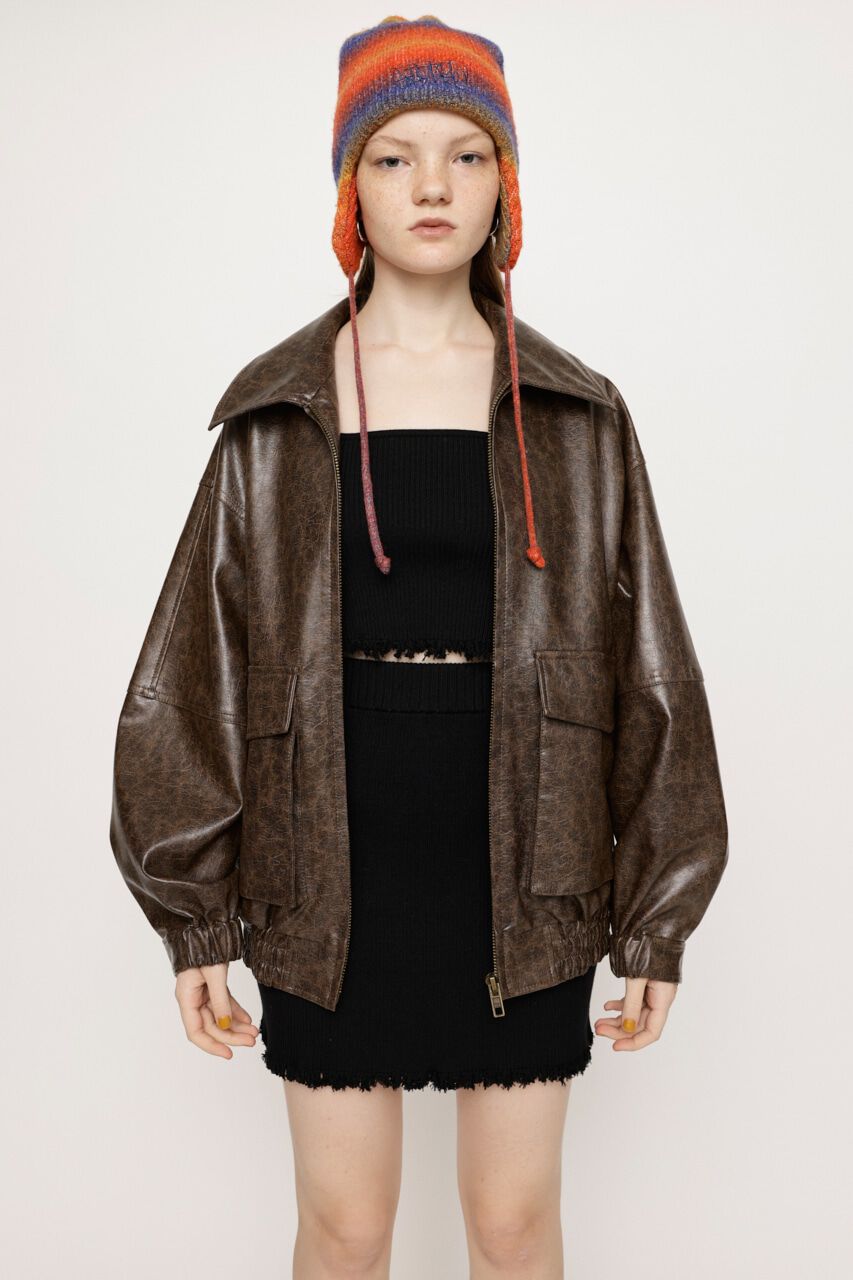 SLY「DAMAGING RIB ショートスカート」|スカート|BLK