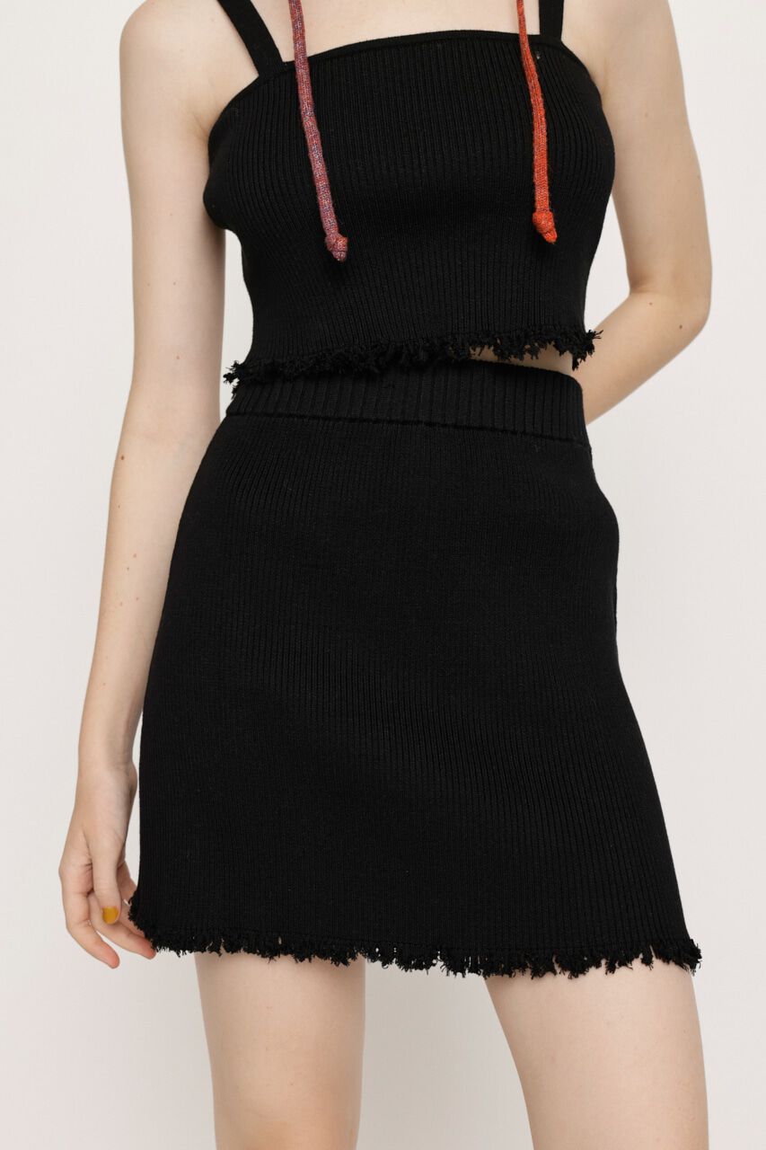 SLY「DAMAGING RIB ショートスカート」|スカート|