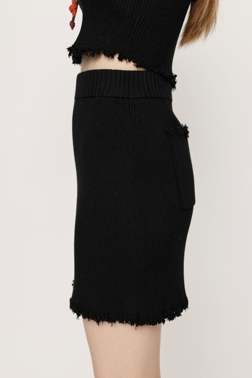 SLY「DAMAGING RIB ショートスカート」|スカート|