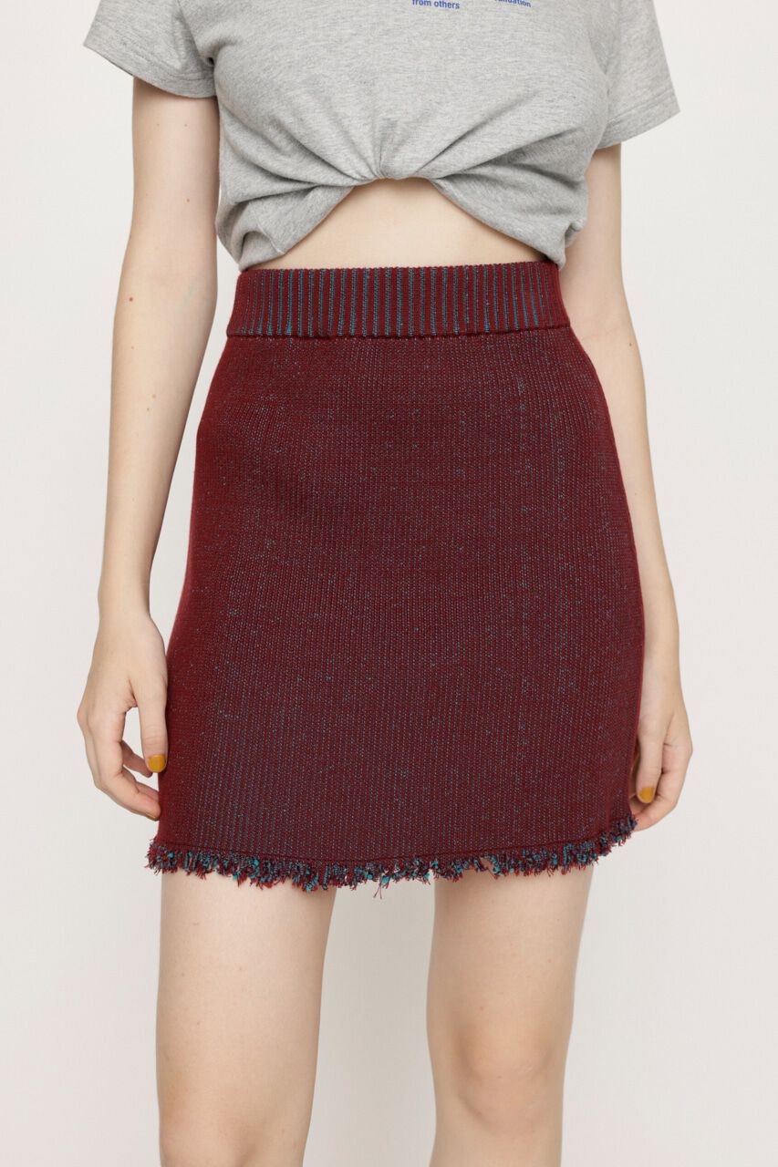 SLY「DAMAGING RIB ショートスカート」|スカート|