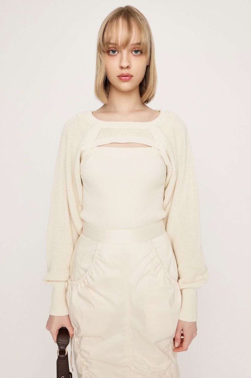 SLY「2P BOLERO HG トップス」|ニット・セーター|O/WHT1