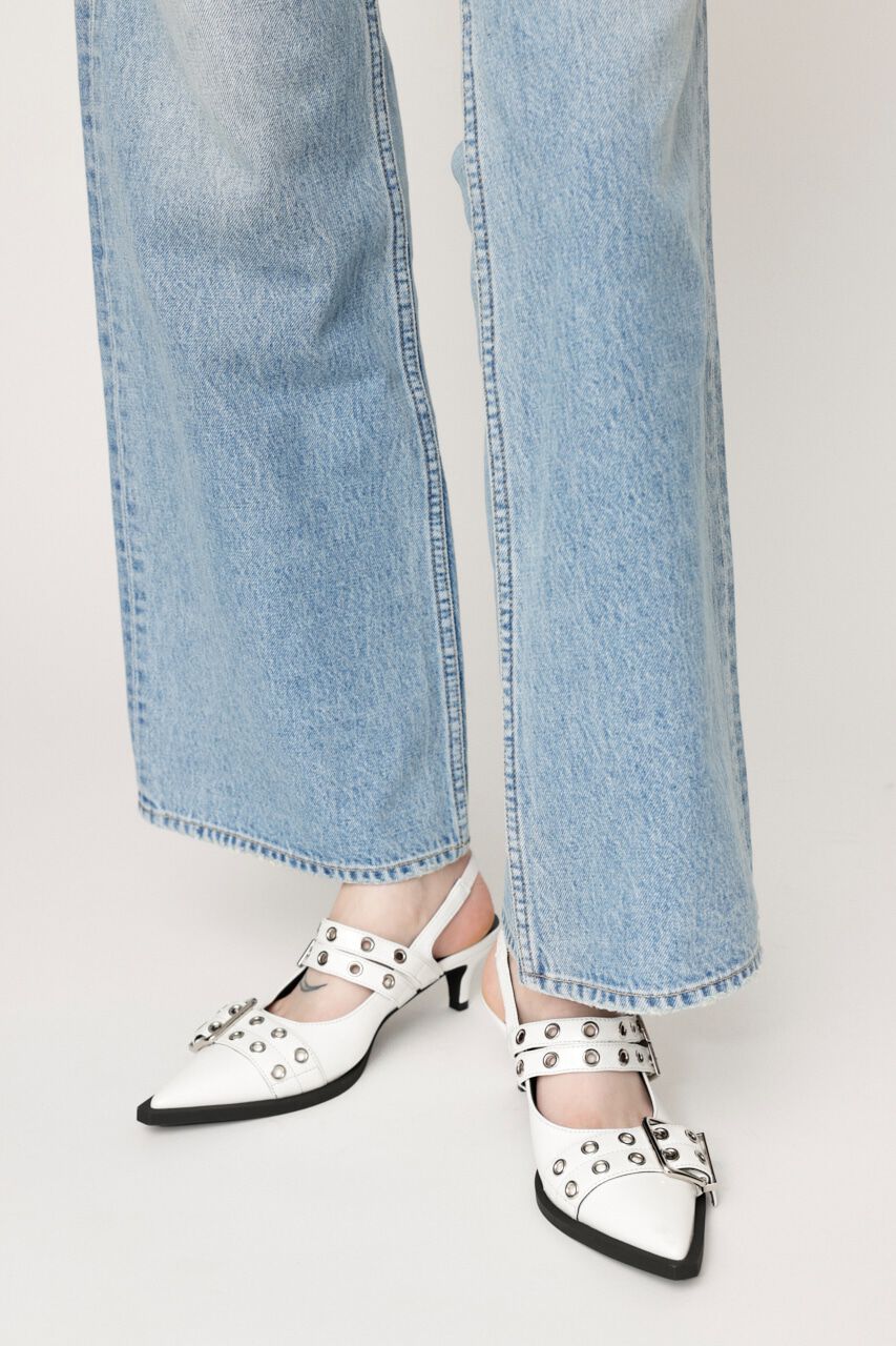 SLY「POINTED TOE BELTED サンダル」|サンダル|WHT