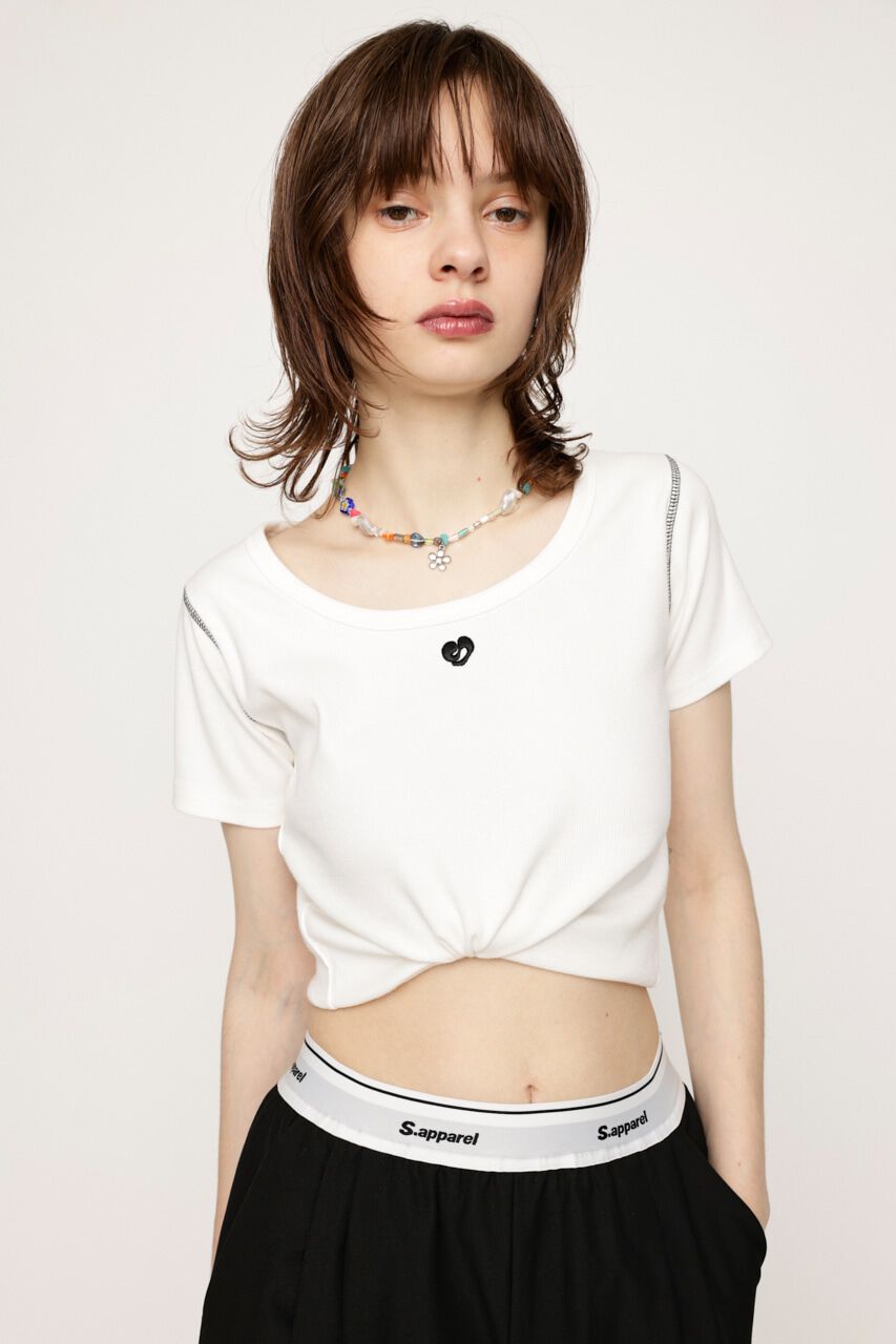 SLY「POINT LOGO BASIC Tシャツ」|Tシャツ・カットソー|WHT