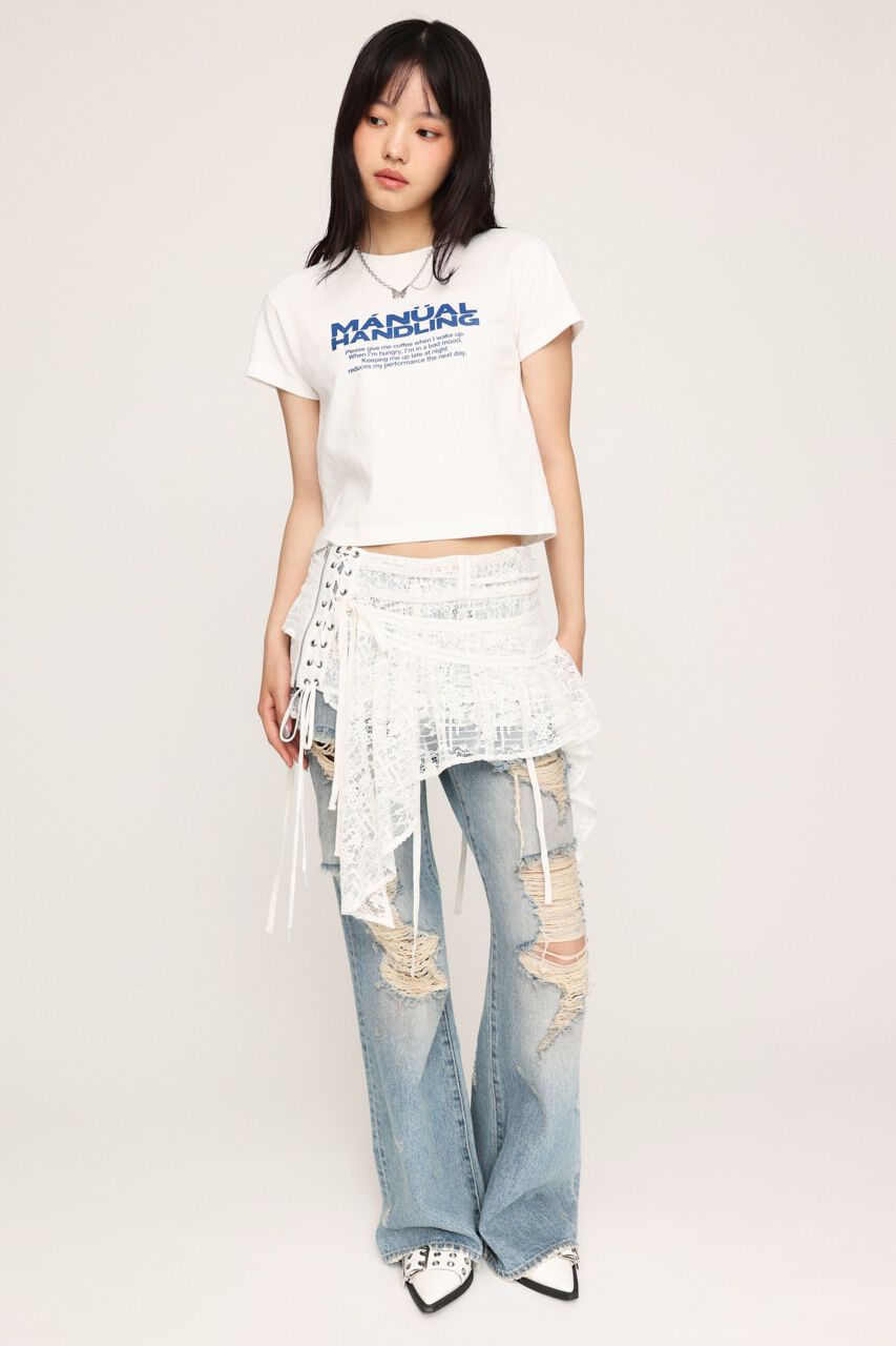 SLY「L／W TORE IT UP FLARE JEANS」|デニム|