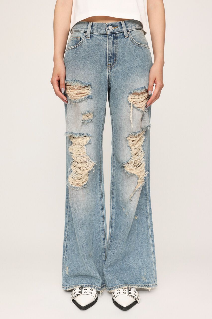 SLY「L／W TORE IT UP FLARE JEANS」|デニム|