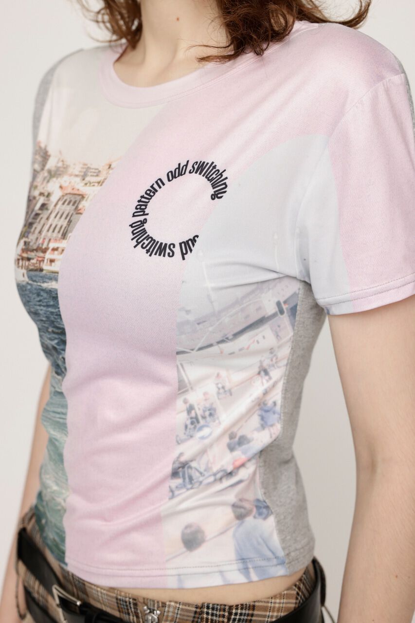 SLY「PRINT SWICHING COMPACT Tシャツ」|Tシャツ・カットソー|