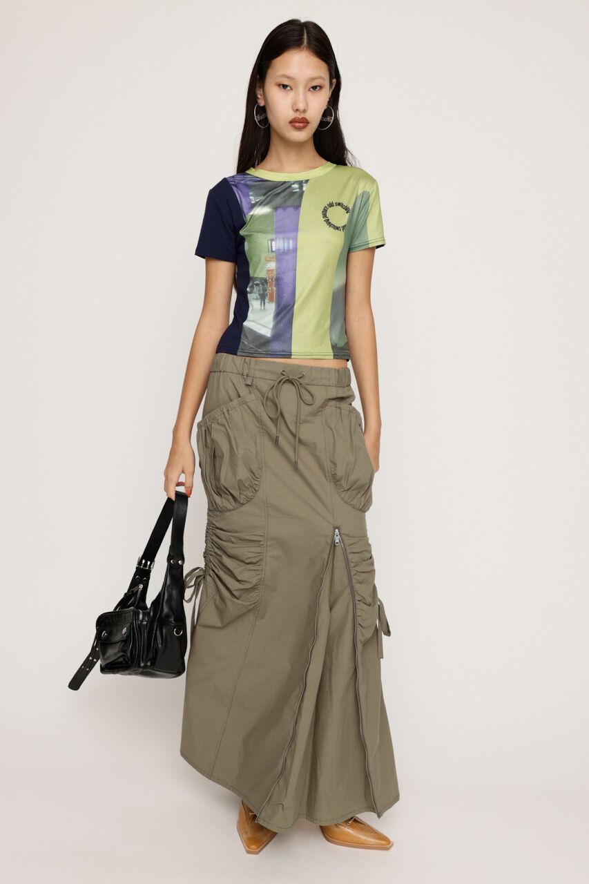 SLY「PRINT SWICHING COMPACT Tシャツ」|Tシャツ・カットソー|