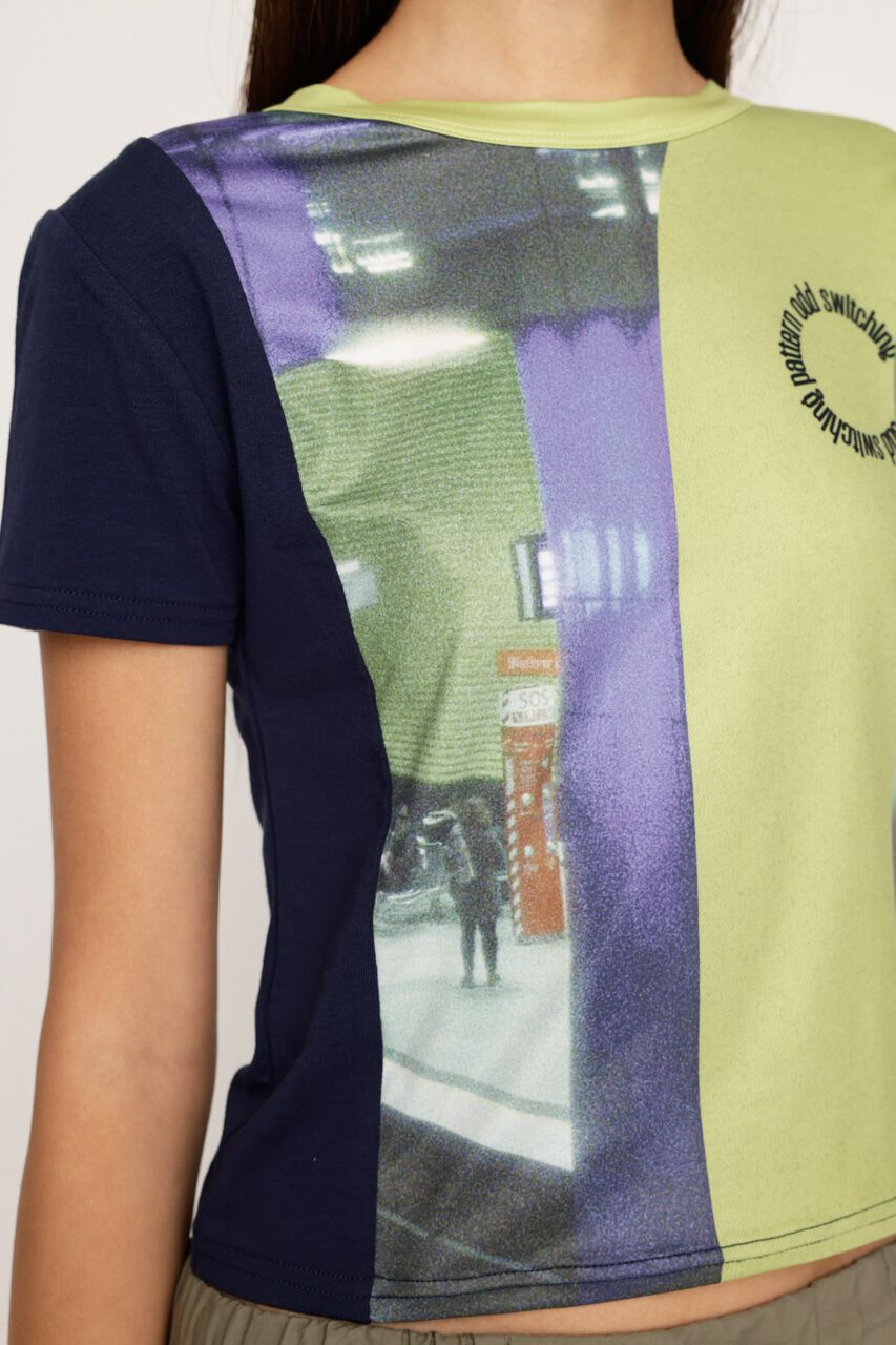 SLY「PRINT SWICHING COMPACT Tシャツ」|Tシャツ・カットソー|