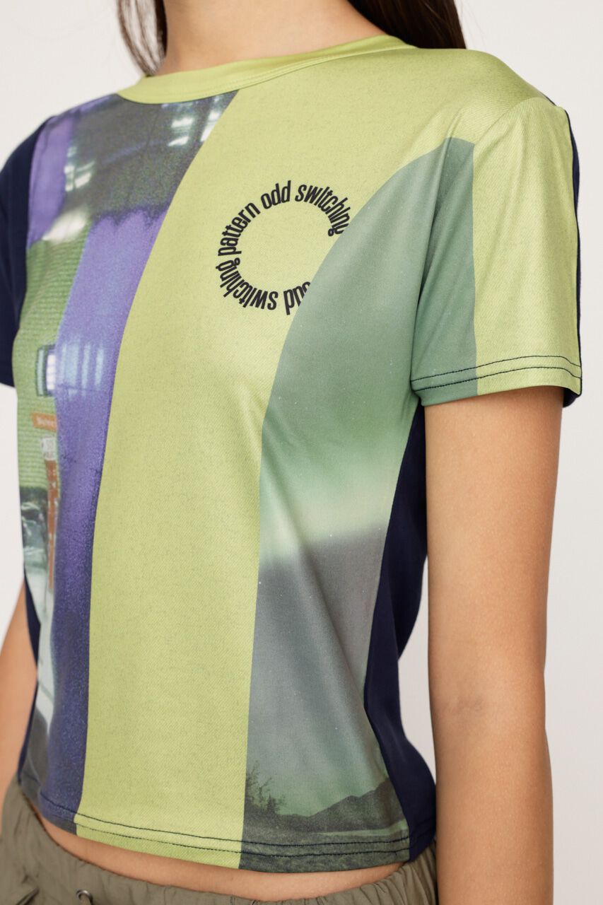 SLY「PRINT SWICHING COMPACT Tシャツ」|Tシャツ・カットソー|
