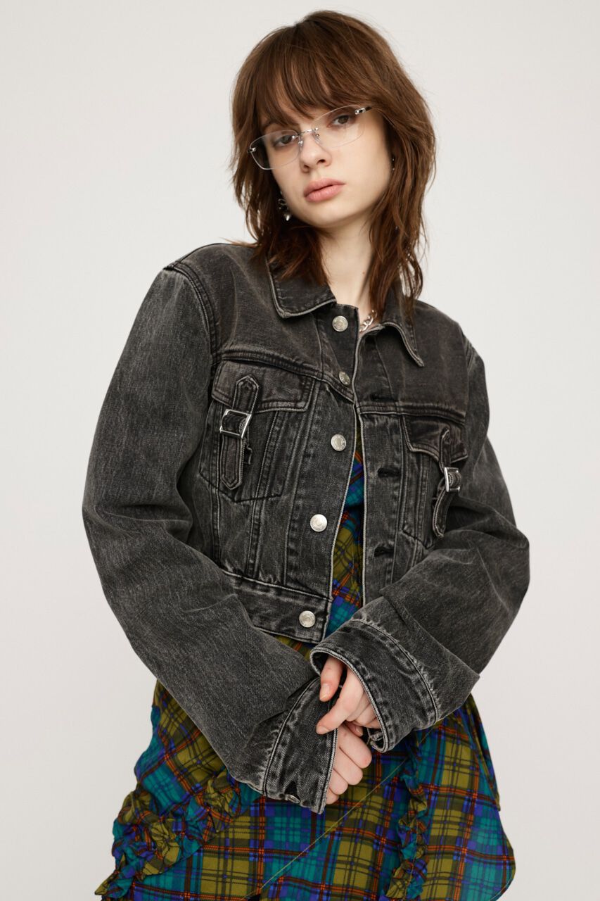 SLY「OVER DYE COMPACT DENIM ジャケット」|デニムジャケット|