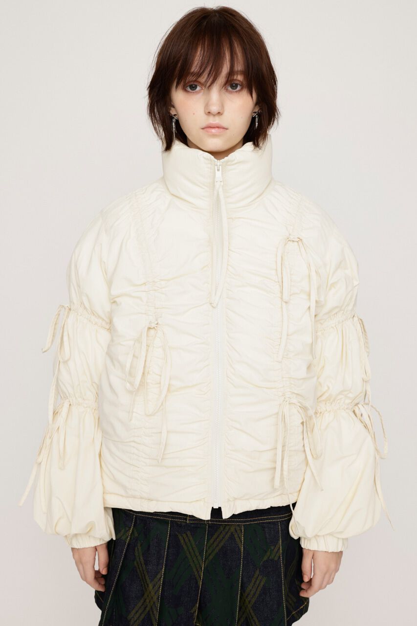 SLY「RIBBON GATHER PUFFER ジャケット」|その他|