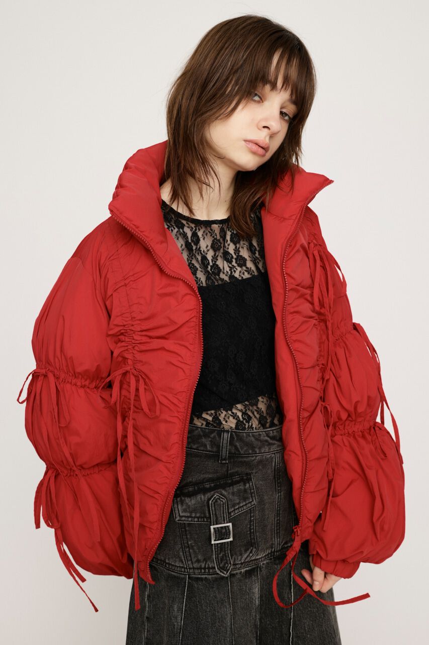 SLY「RIBBON GATHER PUFFER ジャケット」|その他|