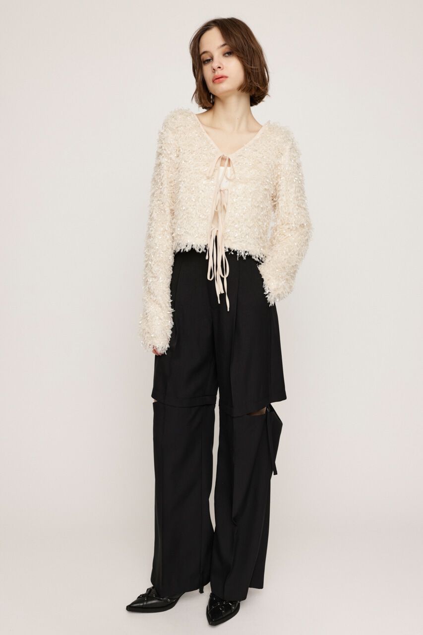 SLY「MANISH CUT OUT パンツ」|その他|BLK
