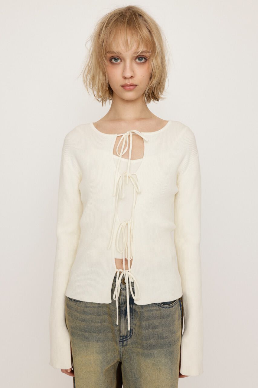 SLY「MANYWAY RIBBON KNIT トップス」|ニット・セーター|