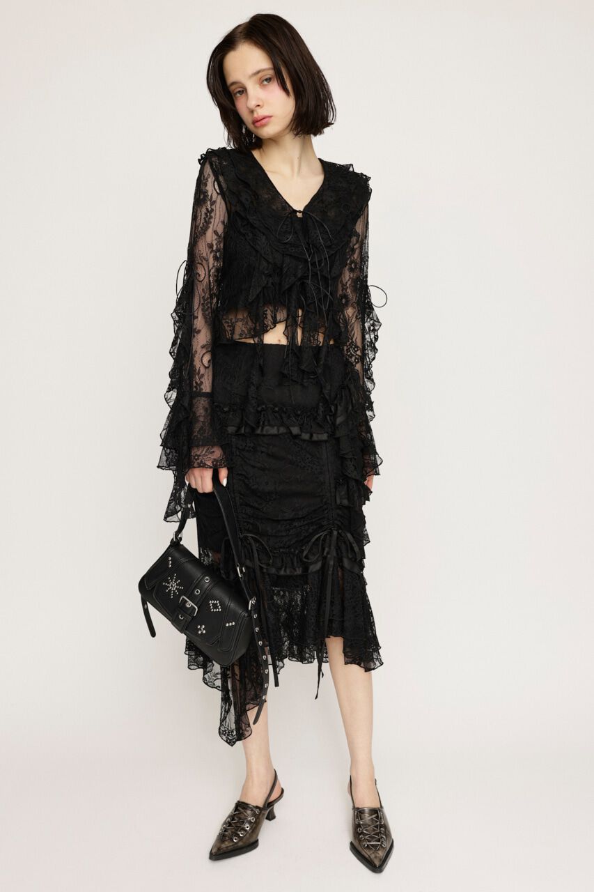 SLY「FRONT RIBBON LACE ブラウス」|シャツ・ブラウス|